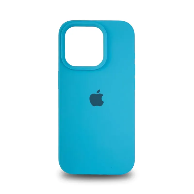 Capa Capinha Para Iphone 14 Pro Max Plus Silicone Premium - Azul Claro