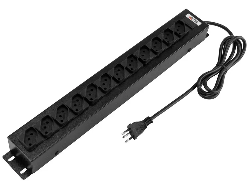 Regua Force Line Com 8 Tomadas, Com Filtro De Linha, Para Rack 19, 20a, Cabo 1.5m, 0090800001