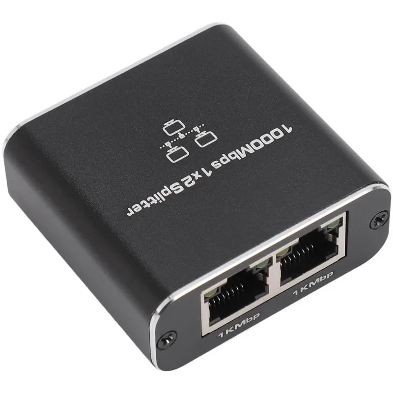 Divisor De Internet Rj45 1000mbps De Alta Velocidade Para Cabo Cat 5/5e/6/7/8 2 Dispositivos