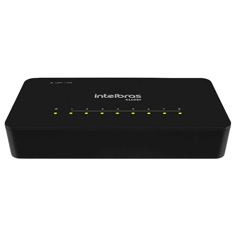 Switch Intelbras 8 Portas Fast Com Poe In Passivo Lan 1 S1108f - 4760117