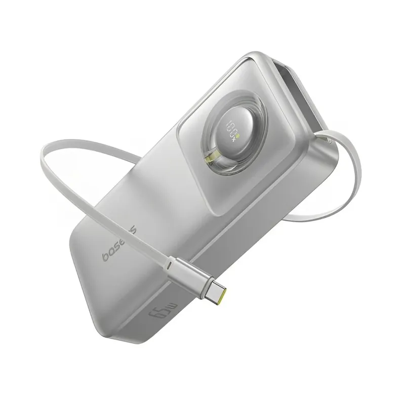 Powerbank Baseus Free2pull 30w 10.000mah Cabo Usb-c Retrátil P10073701843-00 - Cinza