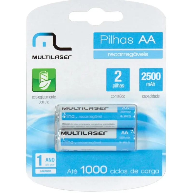 Pilha Recarregável AA Multi CB053 Cartela c/2 Unidades 1.2V