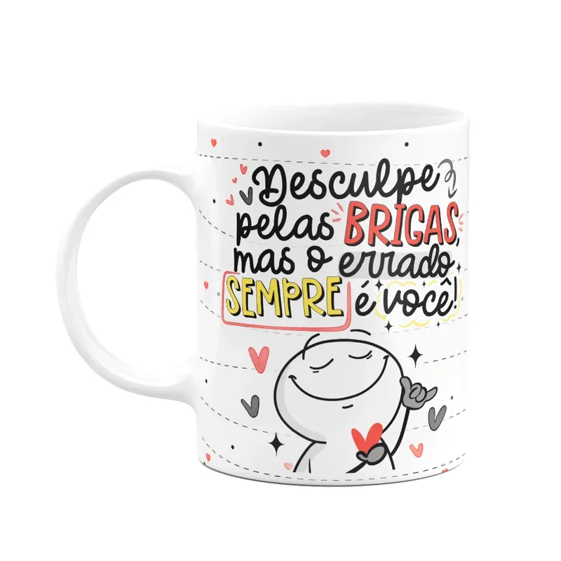 Caneca Funny Namorados - O Errado É Sempre Você