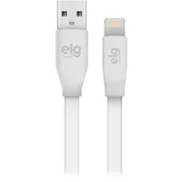 Cabo Lightning Flat Para Iphone ELG, 1.25M, para Recarga e Sincronização, Branco - S810