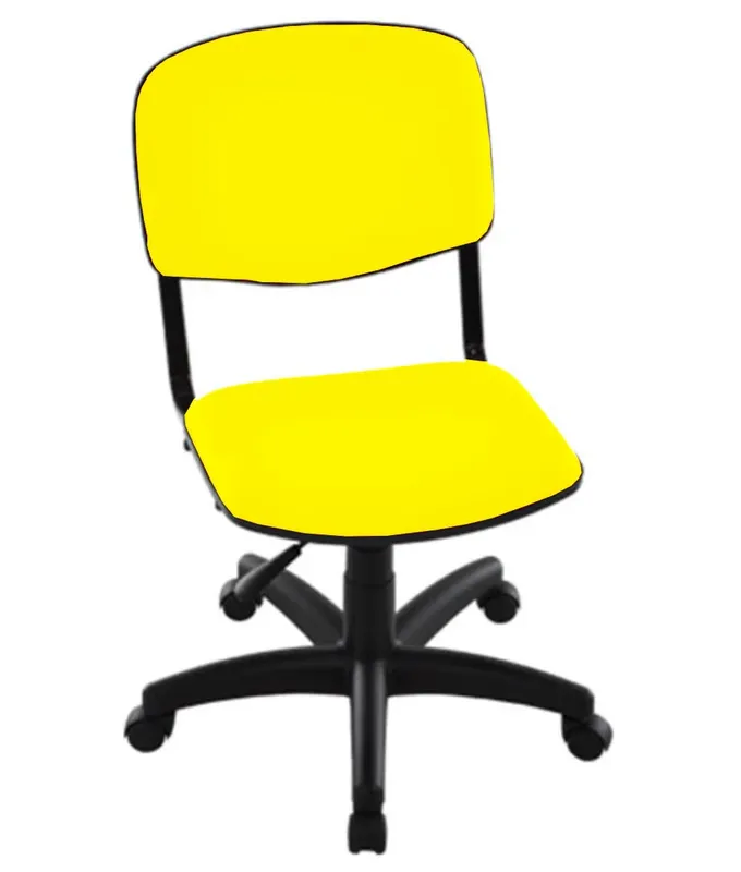 Cadeira Diretor Giratória Para Escritório Linha Uno Amarelo