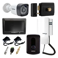 Kit Video Porteiro Intelbras Ipr 8010, Câmera Infra Bullet, Tela Monitor 7, Fechadura Fx 500