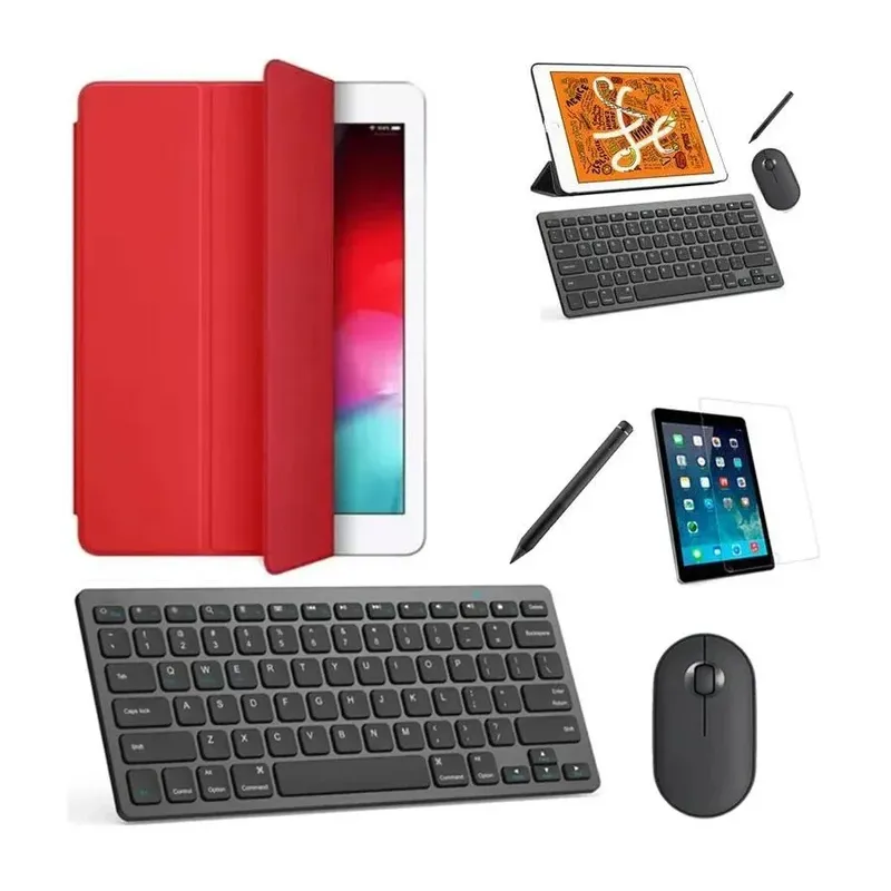 Capa Smart Verm Teclado Mouse Pel, Stylus Galaxy Tab A7 T500