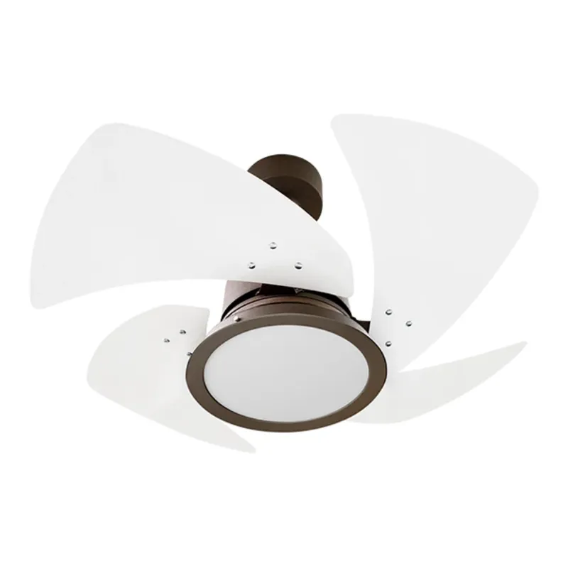 Ventilador De Teto Venti-delta Tornado Led 4 Pás Marrom/branco 3000k Luz Amarela - 110V