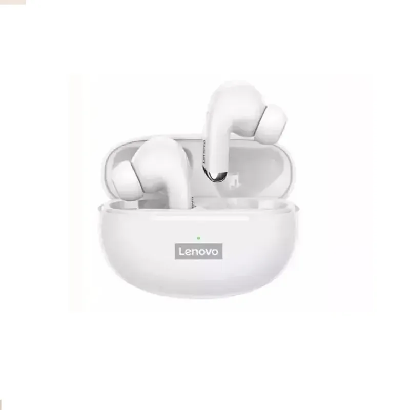 Fone De Ouvido Bluetooth Lenovo-lp5 Tws Estéreo 9d Branco