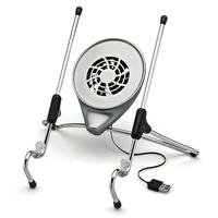 Suporte Ergonômico Octoo Uptable para Notebook com Cooler - Cromado/Cinza UPC-01
