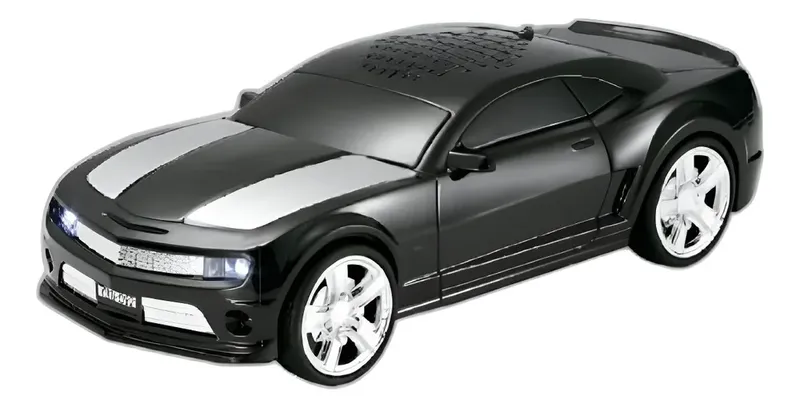 Caixa De Som Bluetooth Modelo De Camaro Portátil Multimídia 5w Rádio Fm Preto