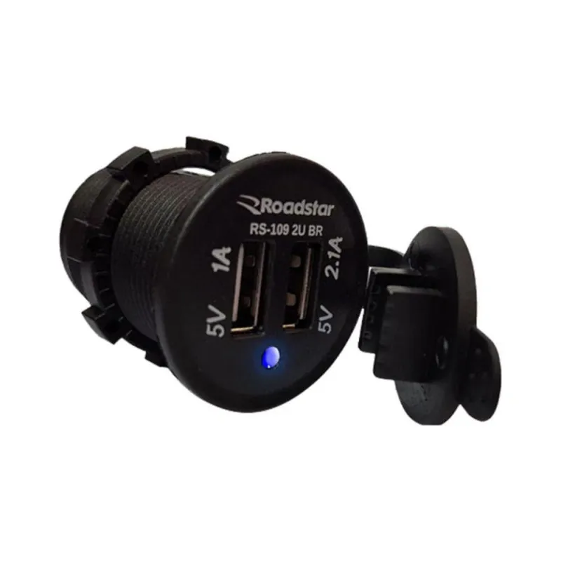 Carregador De Celular Roadstar Com 2 Usb.