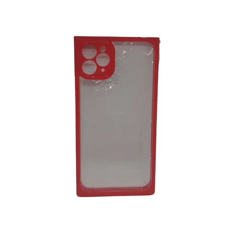 Capa Case Capinha Compatível Iphone 11 Pro Max Emborrachada Cor:vermelho