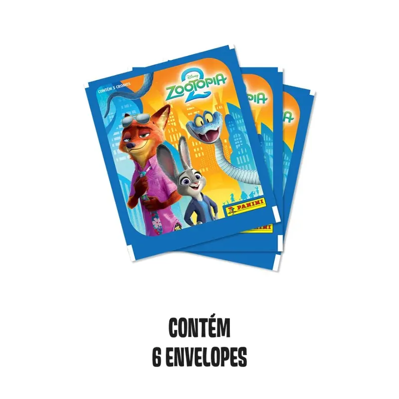 Zootopia Movie - Kit Com 40 Envelopes de Figurinhass de Figurinhas
