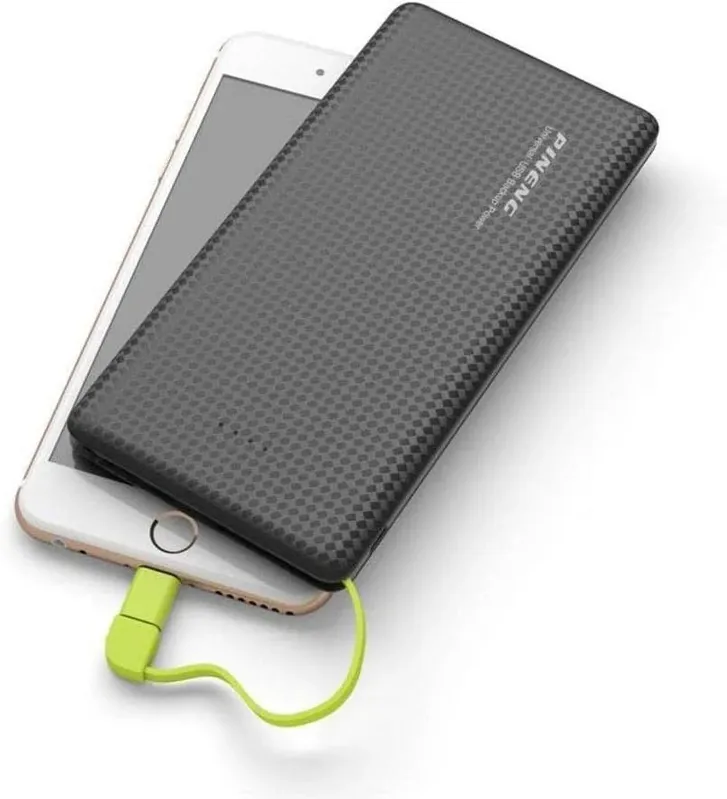 Carregador Pineng Power Bank Slim Pn-951 10000mah Preto