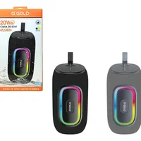Caixa De Som Bluetooth Ipx6 20w Sm-10 Agold Cor Preto