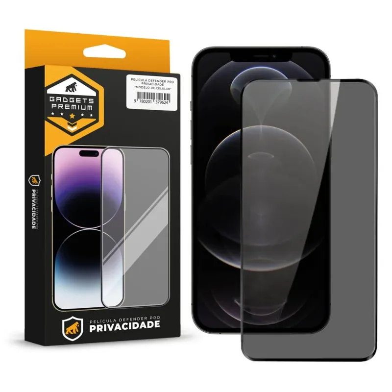Película Para Iphone 12 Pro Max - Defender Pro Privacidade - Preta - Gshield