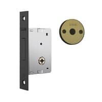 Fechadura De Segurança Trava Auxiliar 1001 Tetra Chave Roseta Redonda Oxidado 30mm Stam