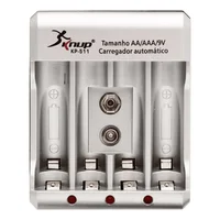 Carregador De Pilhas C/ 4 Pilhas 3a Bivolt Kp-511bb Knup