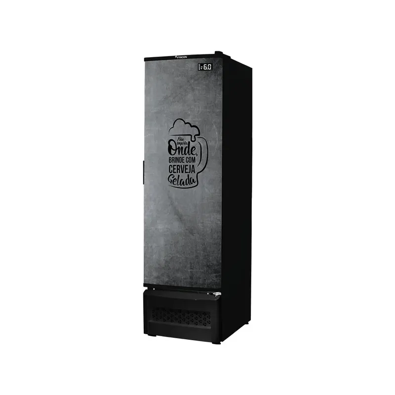 Cervejeira Fricon Porta Cega, 284 Litros, Preto, 127V - Vcfc284-1c000