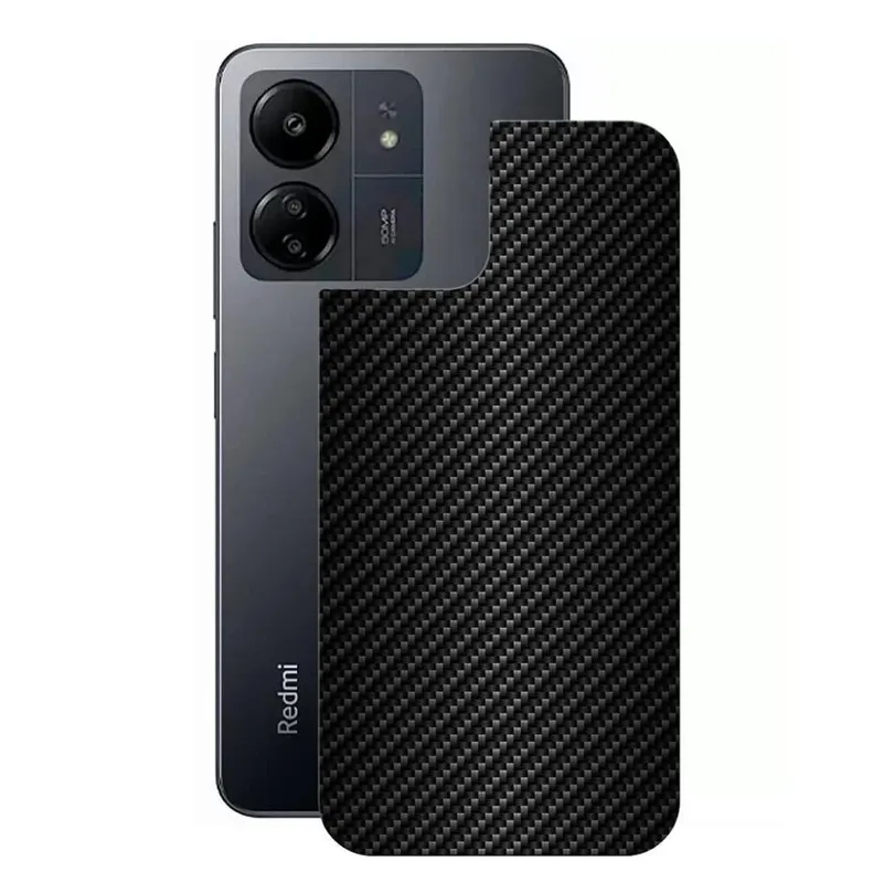 Película Para Xiaomi Redmi 12c, Traseira De Fibra De Carbono, Preta - Gshield