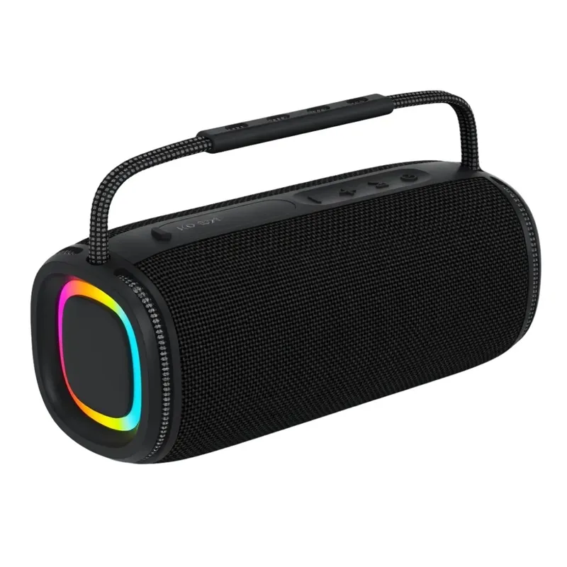 Caixa Som Portátil Com Bluetooth Luzes LED RGB Potente