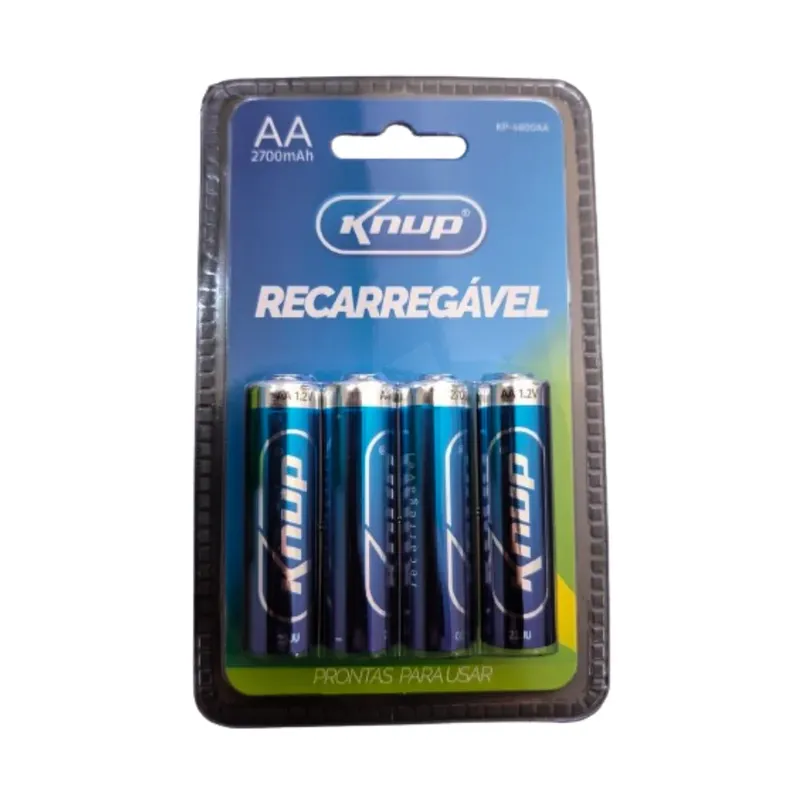 Pilha Recarregável Aaa Cartela C/4un (kp-4800aaa) - Knup