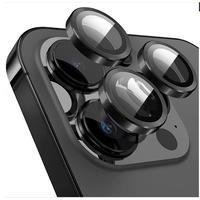 Película Lente Câmera Compatível Com Iphone 16 Pro Max Tela 6.9 Lisa Proteção Preto