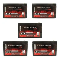 Kit Bateria Selada Unipower Estacionária Vrla Up1270seg 12v/7ah F187 5uni