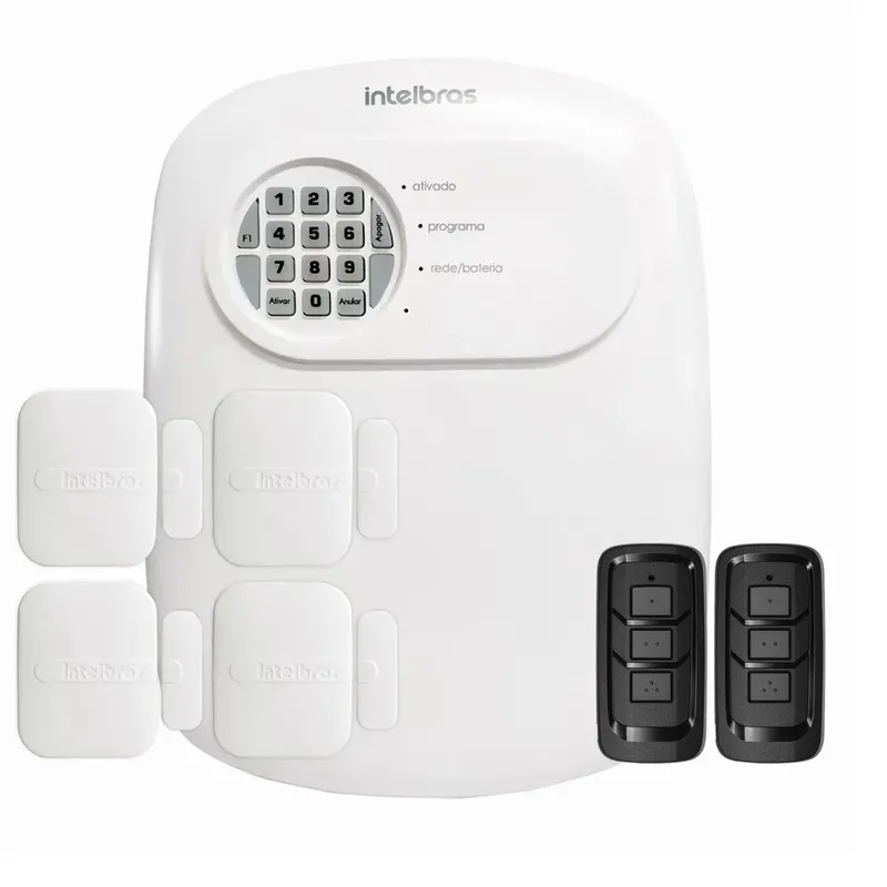 Kit Central De Alarme Anm 24 Net Intelbras Sensor Magnético De Abertura Porta Janela Xas 4010 Smart