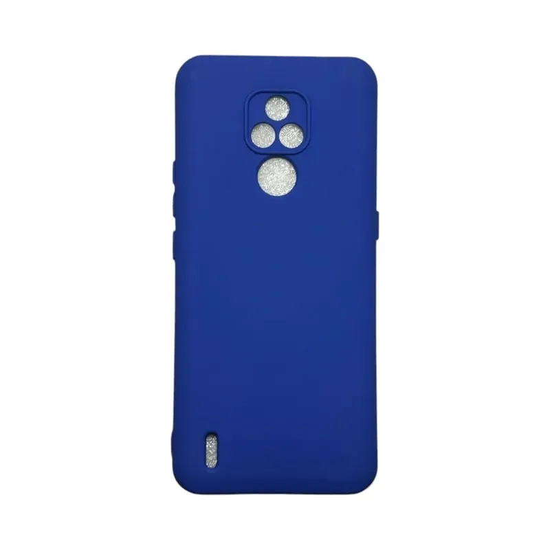 Capa Capinha Compatível Com Moto G85 Silicone Aveludada Premium Azul