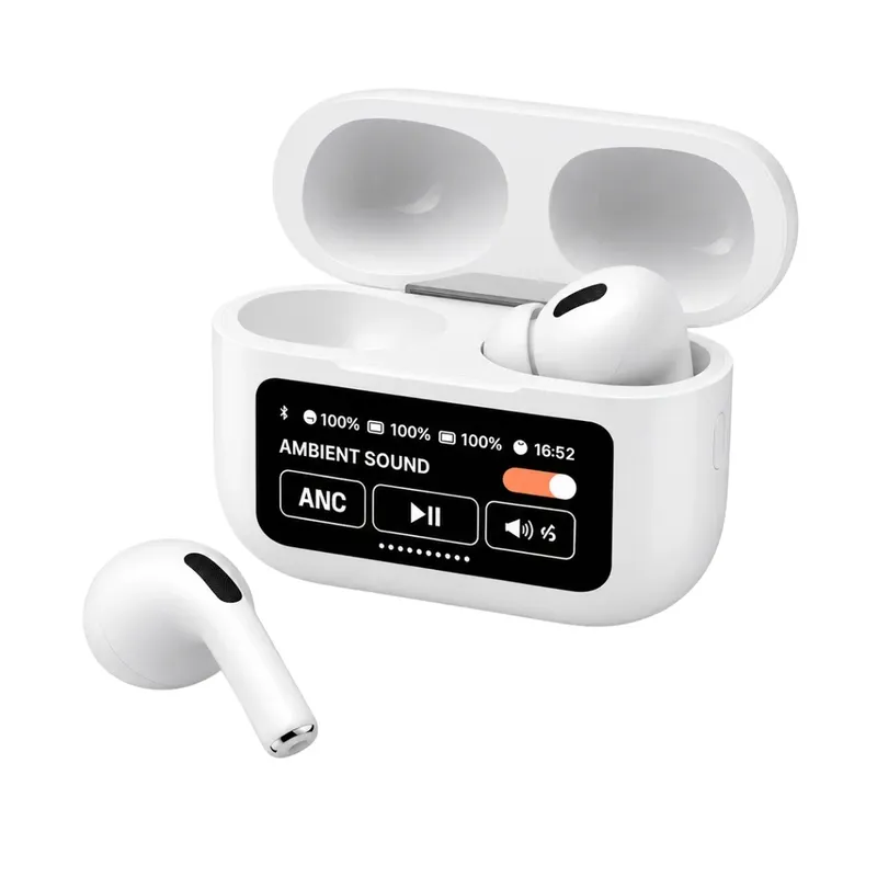 Fone Bluetooth Pareamento Rapido Visor Touch Cor Branca