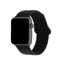 Pulseira De Silicone Magnética Para Apple Watch 42-49 Mm Preta