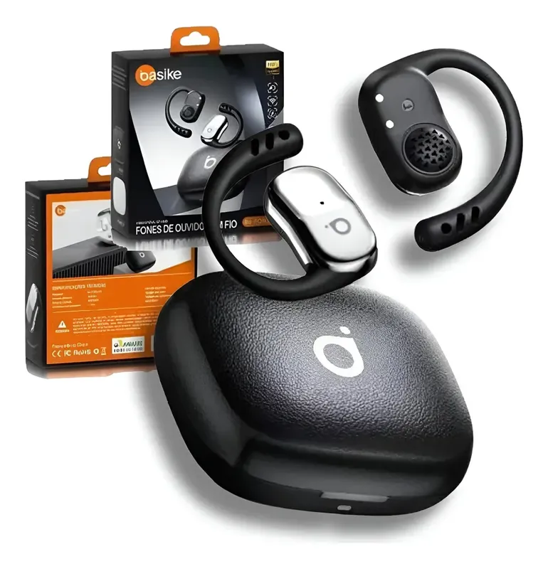 Fone De Ouvido Bluetooth Esportes, Basike T7, Ipx6/ows, Fone De Ouvido Estéreo Hi-fi, Suporta Chamadas De Voz, 60 Horas Em Standby Para Corrida E Exercícios Ao Ar Livre (pro Preto)