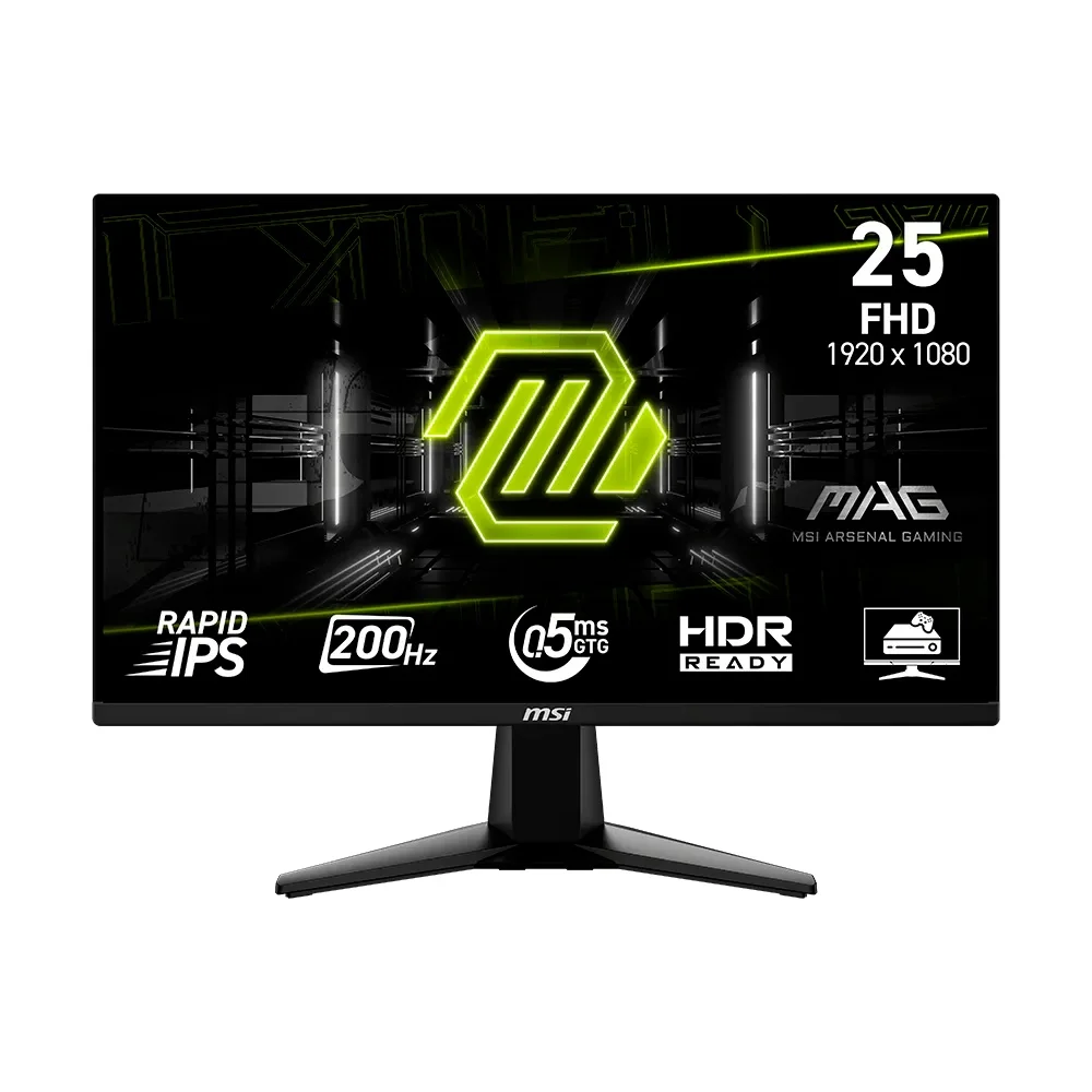 Monitor Gamer MSI MAG 25" Full HD 200Hz Rapid IPS