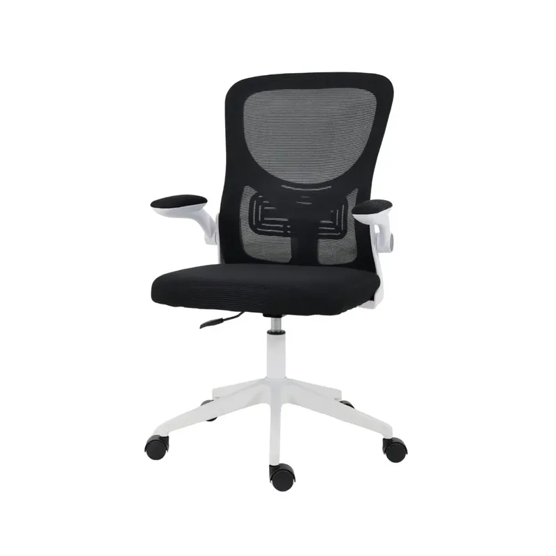 Cadeira Escritório Home Office Gamer Ergonômica Diretor Bytes Com Encosto Em Tela Apoio Lombar E Braços Retráteis - Branco