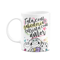 Caneca Funny Professora - Ensina Com Amor