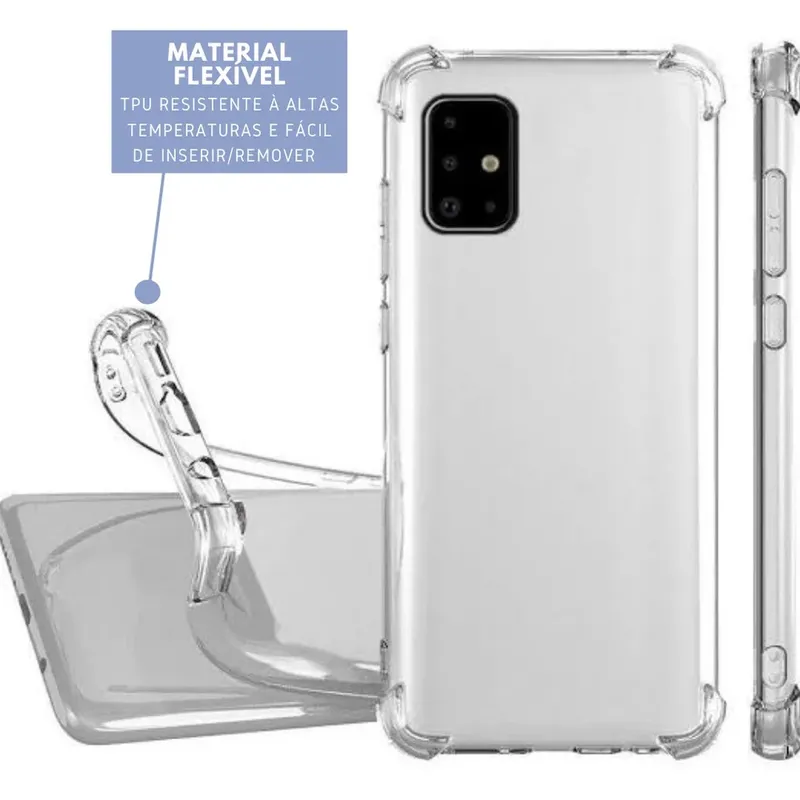 Capa Capinha Tranparente Silicone Linha M Samsung Antiqueda M12 M13 M20 M23 M31 M33 M34 M62 Modelo:m20