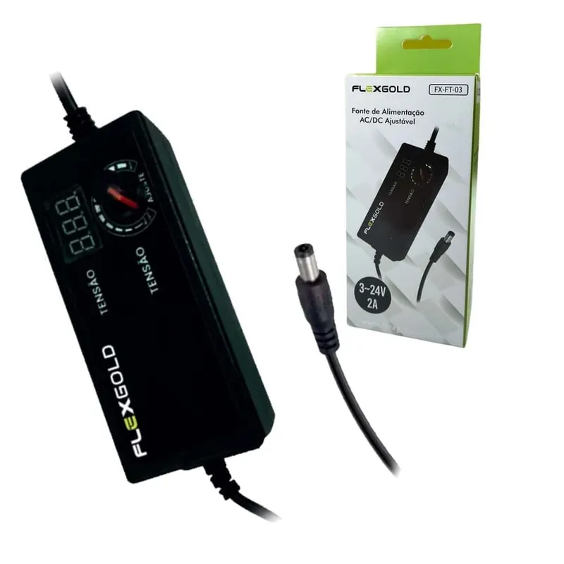 Fonte De Energia Regulável Universal 3v A 24v Até 2a Pino P4