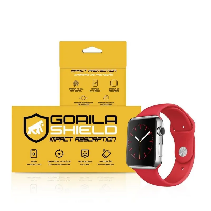Película Gorila Shield De Nano Gel Dupla Para Apple Watch 44mm