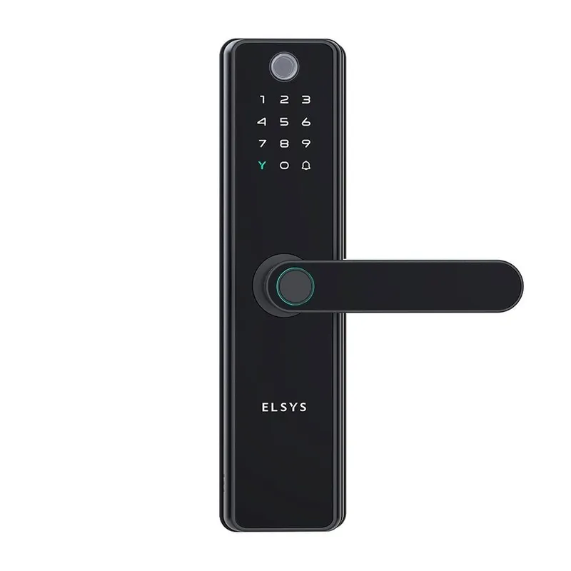 Fechadura Digital de Embutir Elsys, Wi-Fi, Biometria, Câmera, Preto - ESF-DE5100I