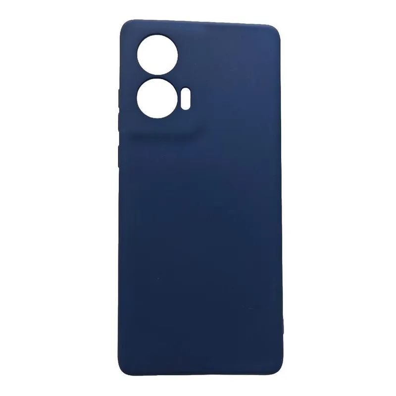 Capinha Capa Compatível Com Motorola Edge 50 Fusion Xt2429 Tela 6.7 Case Aveludada Interior Azul Escuro