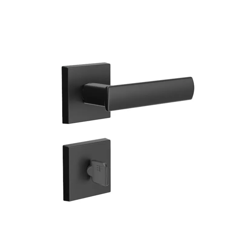 Fechadura Design Banheiro Roseta Quadrada 55mm Preto Fosco 841b817pf 3f