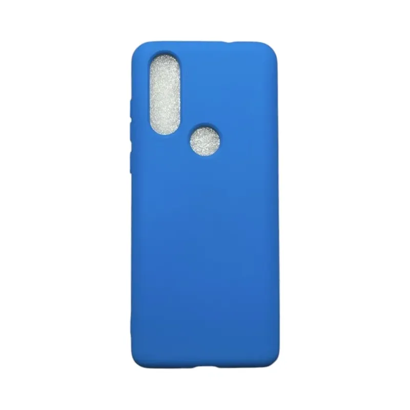 Capa Moto One Action Silicone Aveludada Colorida Capinha Anti Impacto Moto One Action:azul