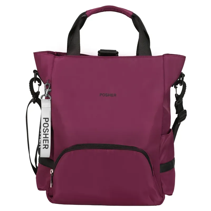 Bolsa Mochila 2 Em 1 Antifurto Posher Lily Vinho