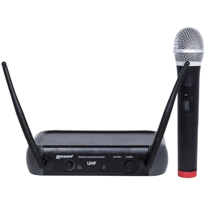 Microfone Sem Fio De Mão Lexsen Lm-58u Uhf - Frequência Fixa