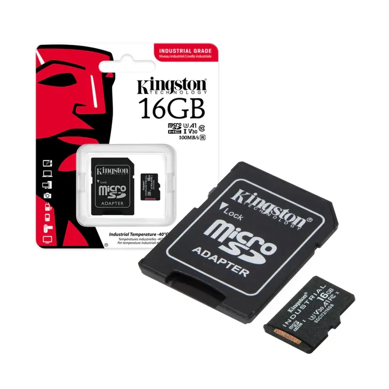 Cartão de Memoria 16gb SDHC Industrial C10 A1 tipo pSLC SDCIT2/16GB Kingston