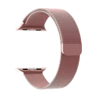 Pulseira Metal Milanese Compatível Smartwatch Apple Iwo Hw Fecho Magnético Cor:rose;tamanho:38/40/41mm