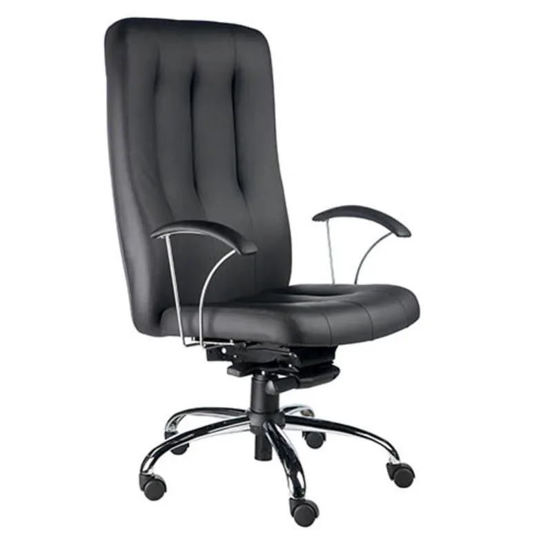 Cadeira Design Office Móveis Presidente, Até 120Kg, Com Base Cromada, New Confort - Preto