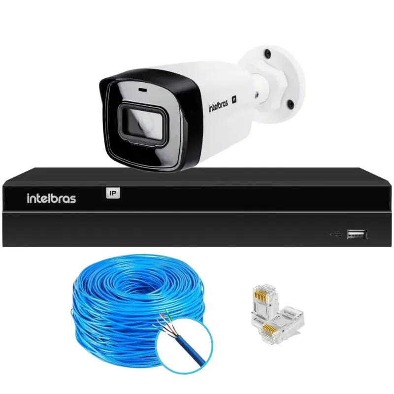 Kit Cftv 4 Câmeras Ip Vipc 1230b Intelbras Nvd 1404p S/hd